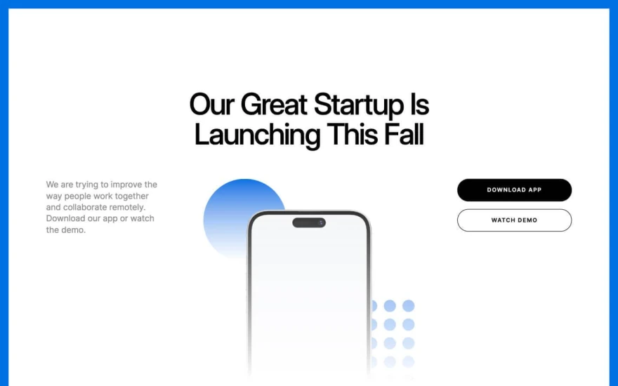 Second screenshot of Active Startup website webflow template