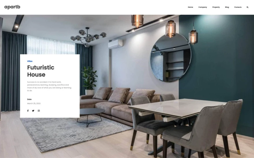 Third screenshot of Apartb 128 Real Estate website webflow template
