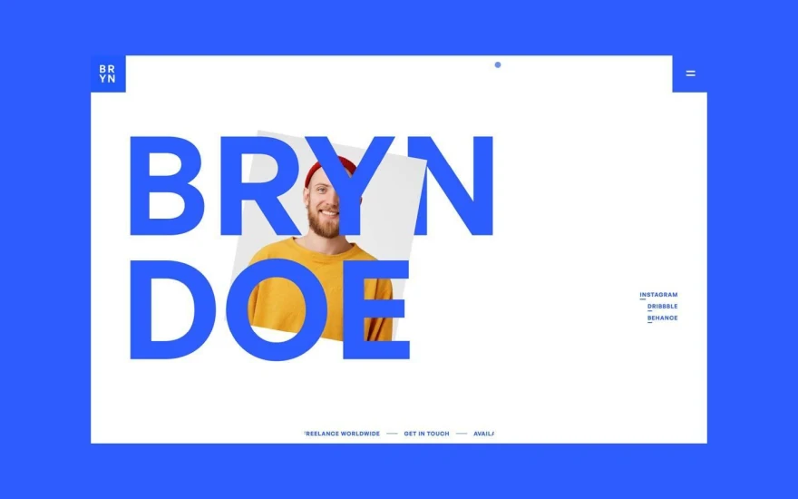 Third screenshot of Bryn Portfolio website webflow template