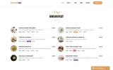 Third screenshot preview of Café Restaurant website webflow template