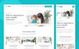 Second screenshot preview of Care Insurance website webflow template