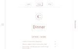Second screenshot preview of Cullen Restaurant website webflow template