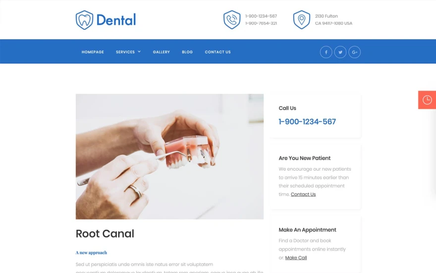 Fourth screenshot of Dental Dentist website webflow template