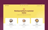 Third screenshot preview of Dinnico Restaurant website webflow template