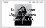 First screenshot preview of Emma Portfolio website webflow template
