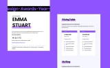 Fifth screenshot preview of Emma Stuart Resume website webflow template