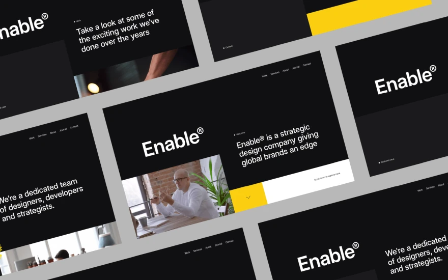 First screenshot of Enable Agency website webflow template