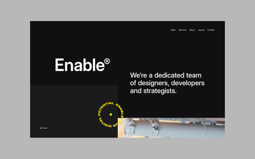 Third screenshot of Enable Agency website webflow template