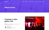Fourth screenshot preview of Eventure Event website webflow template