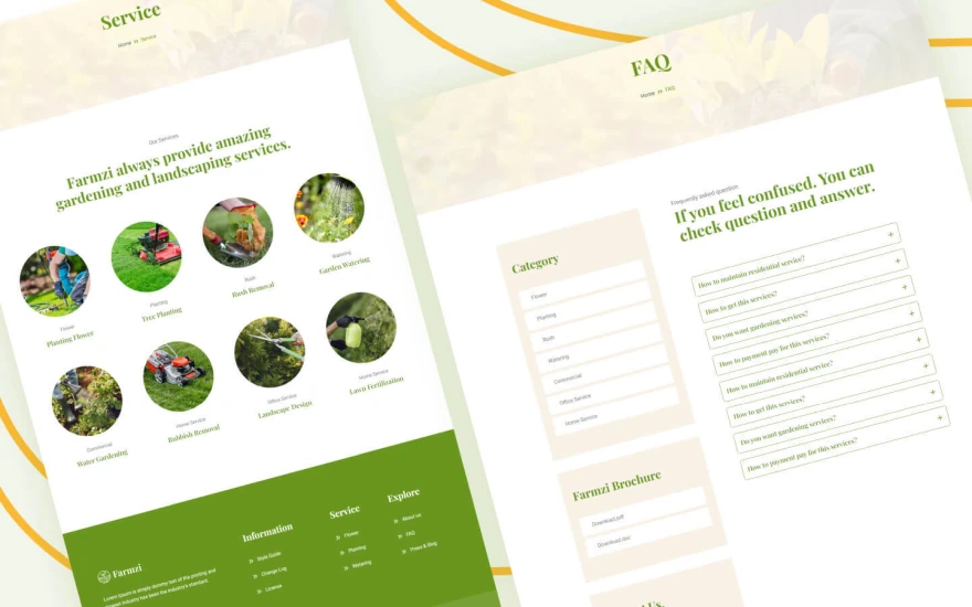 Fourth screenshot of Farmzi Agriculture website webflow template