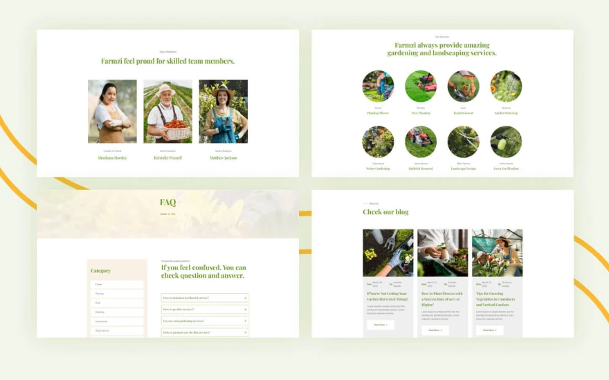 Fifth screenshot of Farmzi Agriculture website webflow template