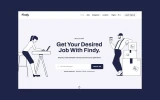 First screenshot preview of Findy Job Portal website webflow template