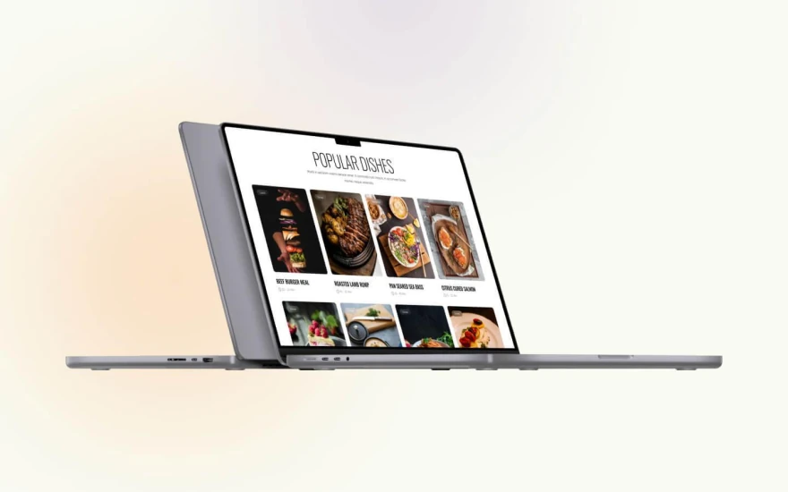 Fourth screenshot of Foody Restaurant website webflow template
