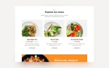 Fifth screenshot preview of Galatea Food website webflow template