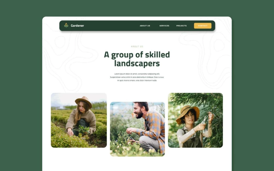 Second screenshot of Gardener Agriculture website webflow template