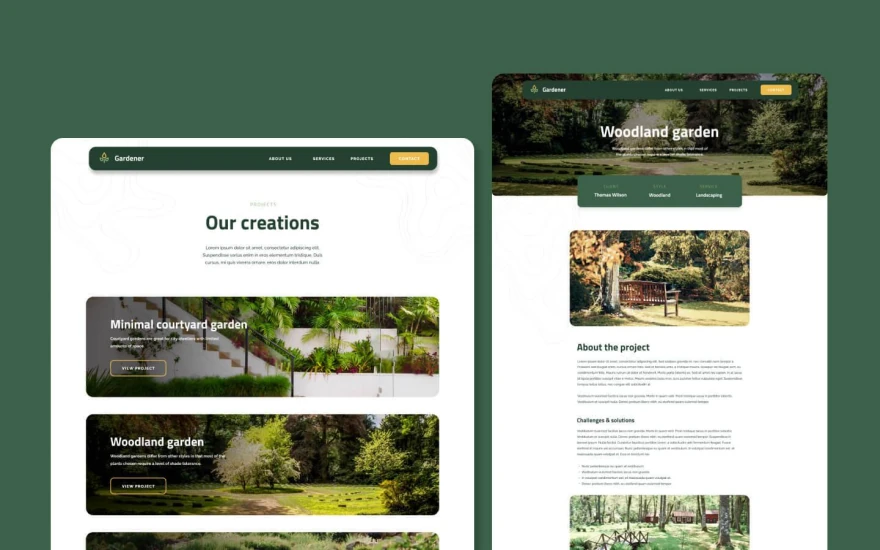 Fourth screenshot of Gardener Agriculture website webflow template