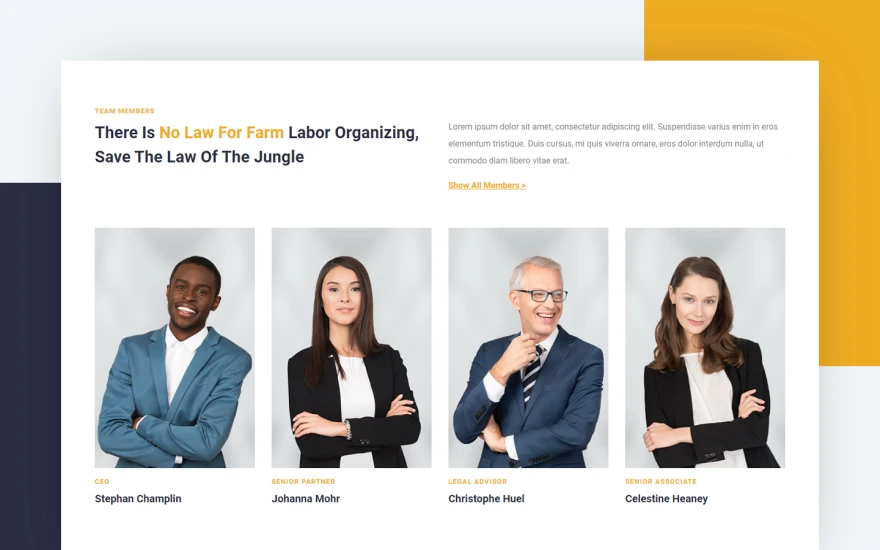 Fourth screenshot of Gavel Law Firm website webflow template