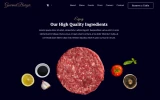 Second screenshot preview of Gourmet Burger Restaurant website webflow template