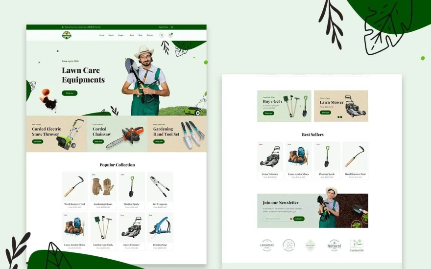 First screenshot of GreenShine Agriculture website webflow template