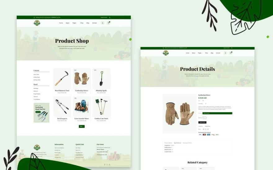 Fourth screenshot of GreenShine Agriculture website webflow template