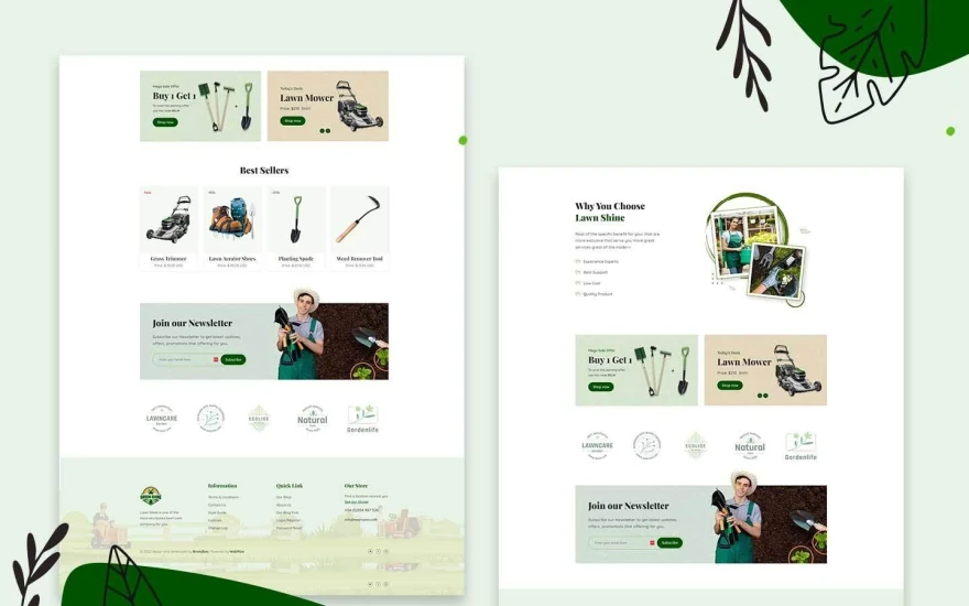 Fifth screenshot of GreenShine Agriculture website webflow template