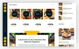 Second screenshot preview of Grilla Food website webflow template