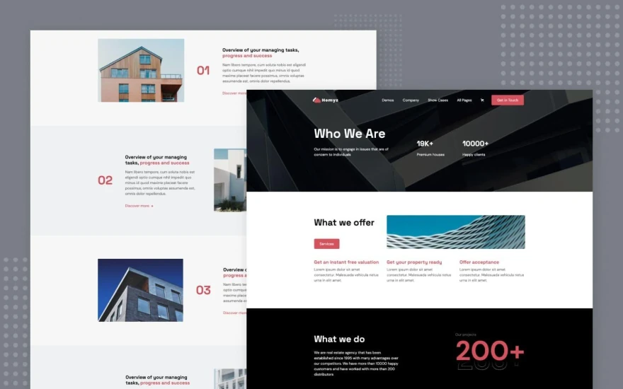 Fourth screenshot of Homyz Real Estate website webflow template