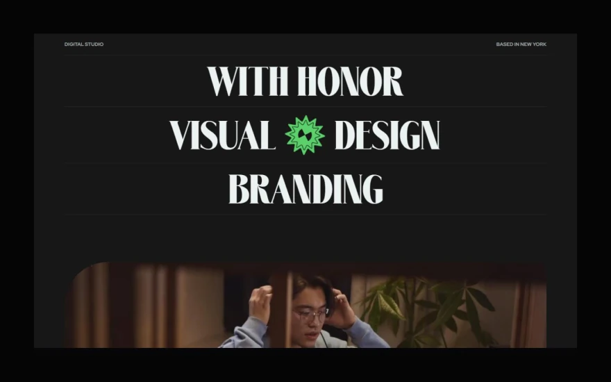 Third screenshot of Honor Agency website webflow template