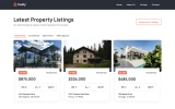 Second screenshot preview of Husly Real Estate website webflow template