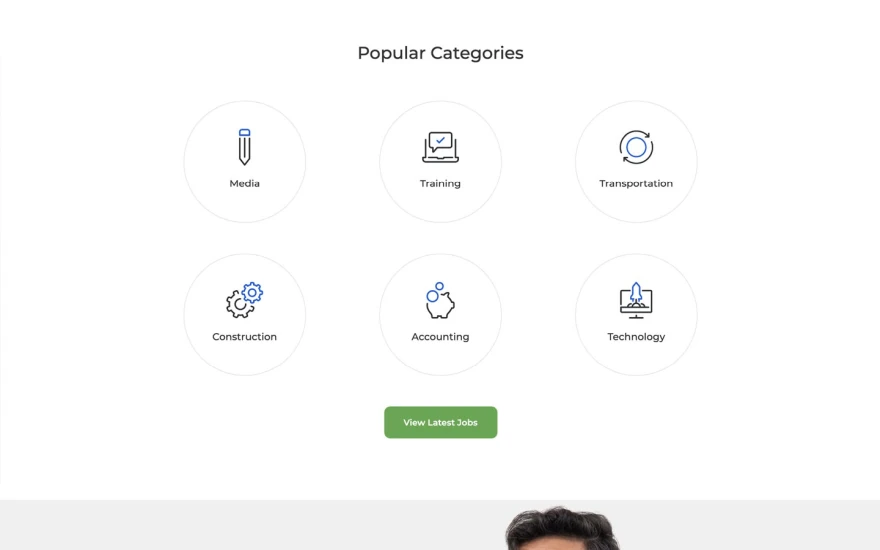 Second screenshot of Jobify Job Portal website webflow template