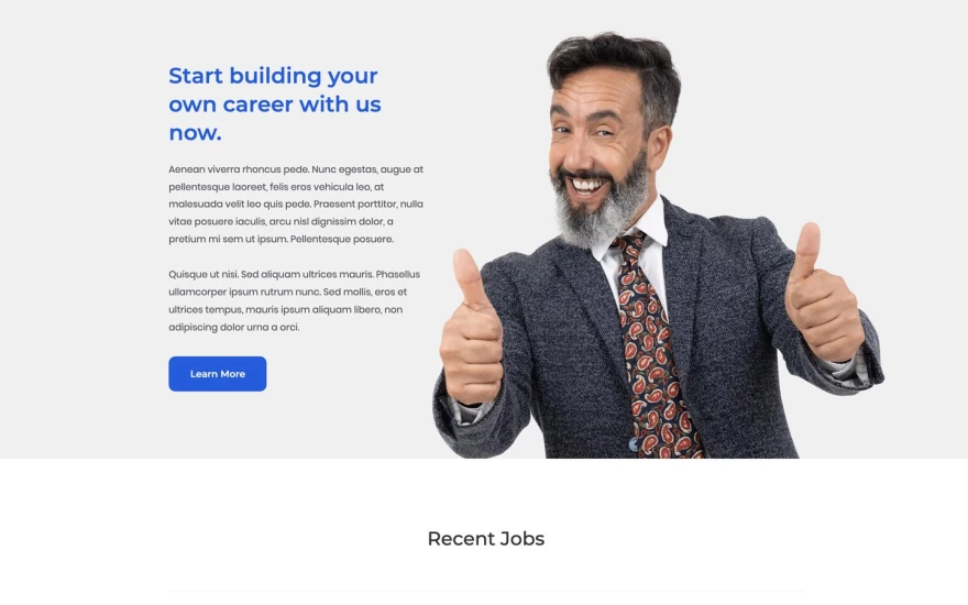 Third screenshot of Jobify Job Portal website webflow template