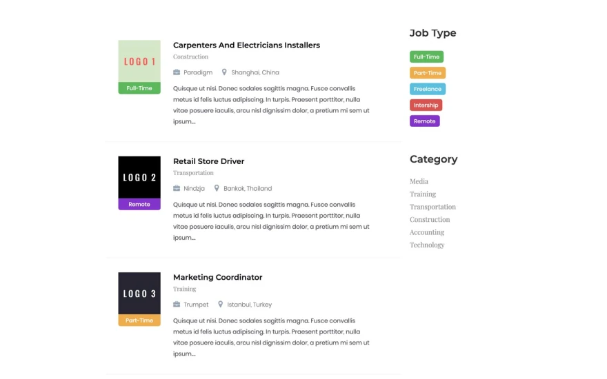 Fourth screenshot of Jobify Job Portal website webflow template
