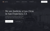Second screenshot preview of Justicia Law Firm website webflow template