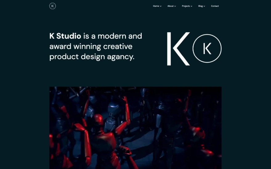 Fourth screenshot of K 128 Agency website webflow template