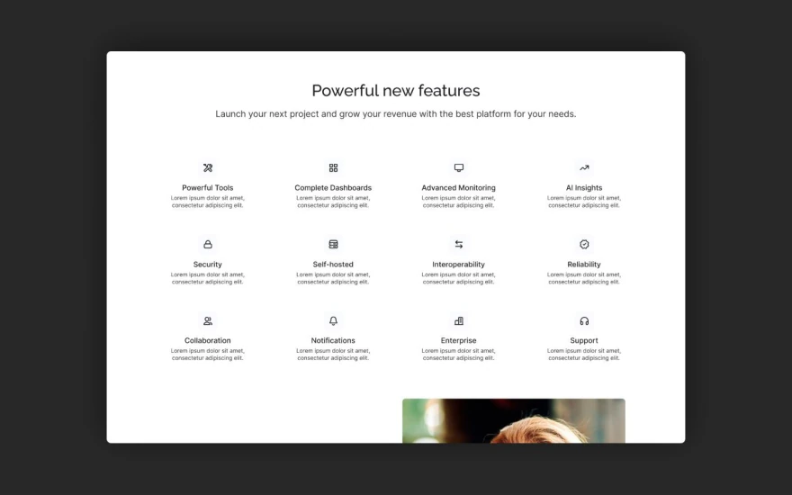 Second screenshot of Launchio Startup website webflow template