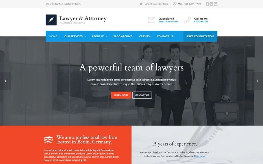Fifth screenshot of Lawyer and Attorney Law Firm website webflow template