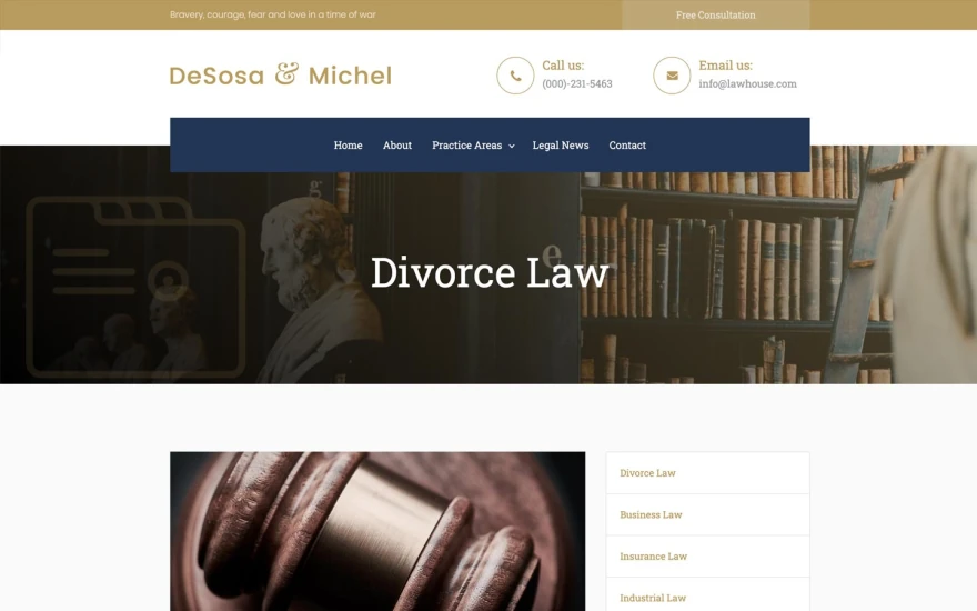Fourth screenshot of Libero Law Firm website webflow template