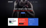 First screenshot preview of Lifestyle Gym website webflow template
