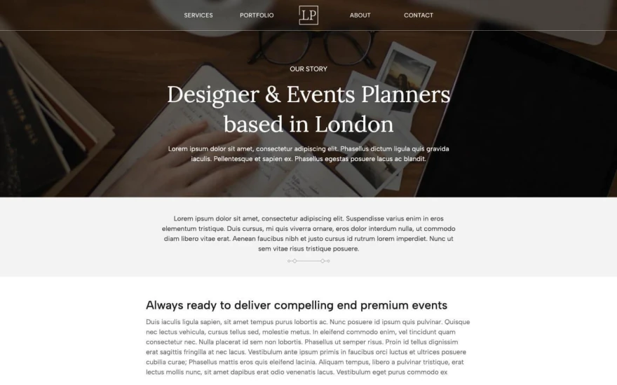 Fifth screenshot of LivePlanner Event website webflow template