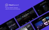 First screenshot preview of MeetSpeech Conference website webflow template