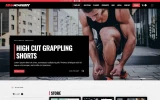 Third screenshot preview of MMA Academy Gym website webflow template