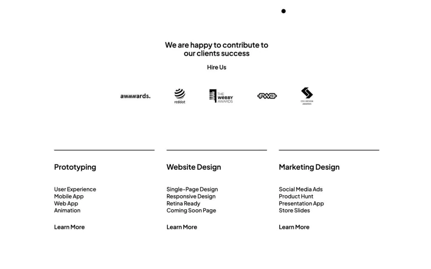 Third screenshot of Munich Agency website webflow template