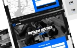 First screenshot preview of Outlaw Law Firm website webflow template