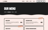 Fifth screenshot preview of Parisian Restaurant website webflow template