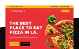 First screenshot preview of Pizzaplanet X Restaurant website webflow template
