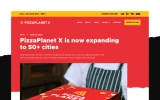Fifth screenshot preview of Pizzaplanet X Restaurant website webflow template