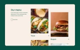 Second screenshot preview of Plantify Restaurant website webflow template