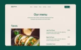 Fifth screenshot preview of Plantify Restaurant website webflow template