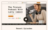 Second screenshot preview of Procyon Podcast website webflow template