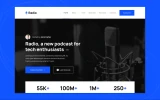 Third screenshot preview of Radio Podcast website webflow template